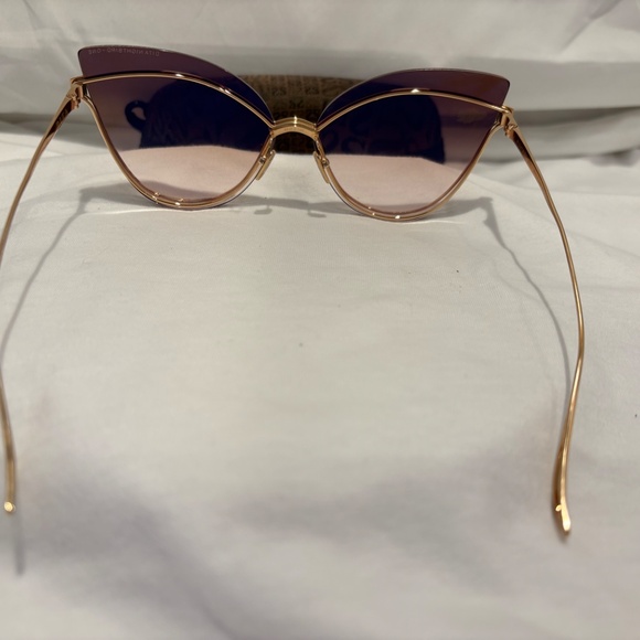 NEW! DITA NIGHTBIRD-ONE DTS515-66-01-GLD; WHITE GOLD FRAM W/ BROWN-PINK LENS - Picture 5 of 6